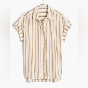 Madewell Striped Short Sleeve Shirt.